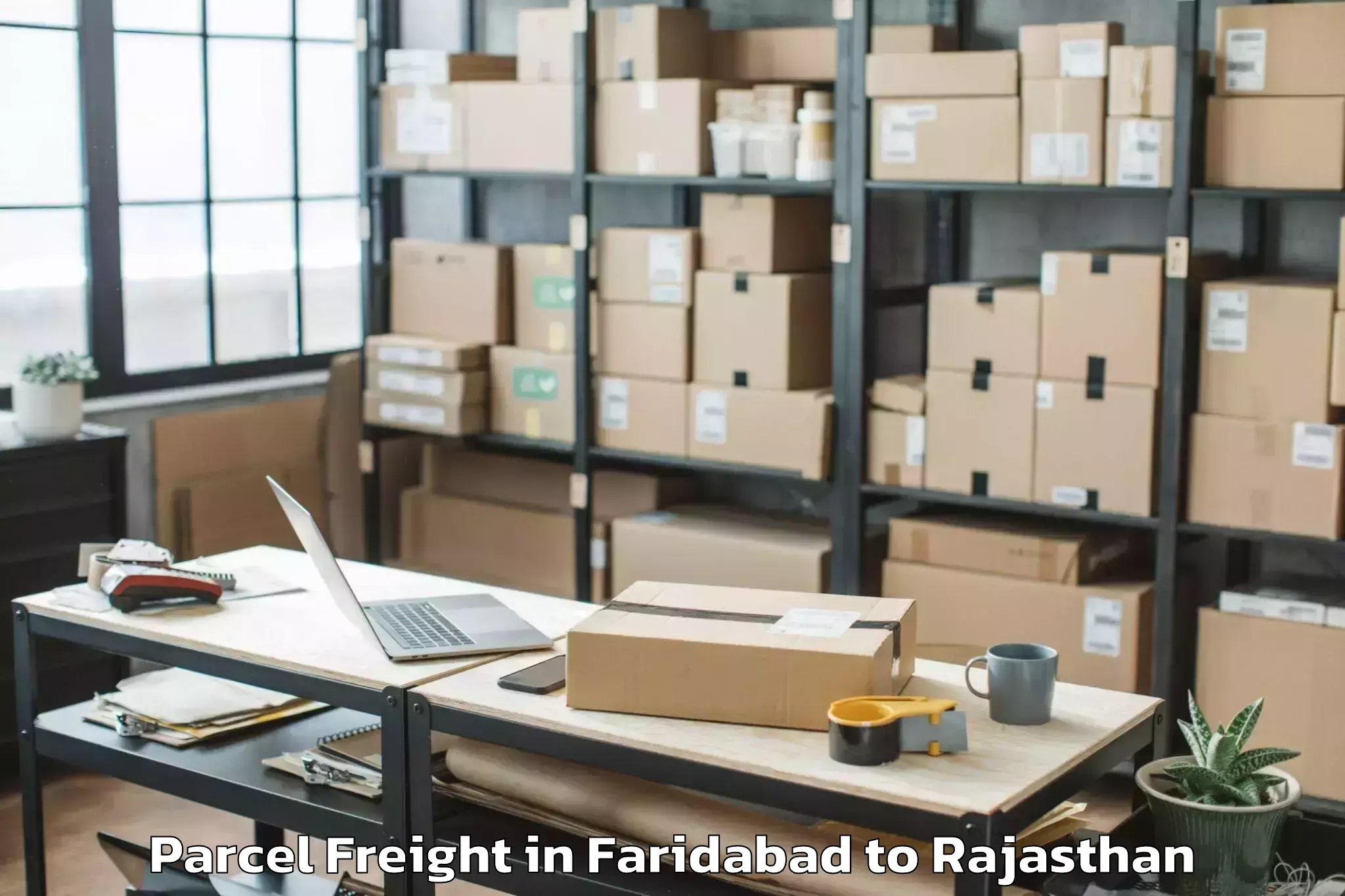 Book Faridabad to Sadri Parcel Freight Online